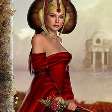 Схема вышивки «Необычная девушка»