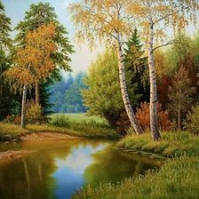 Схема вышивки «пейзаж»