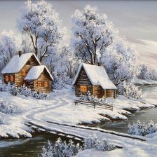 Схема вышивки «зима»