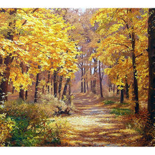 Схема вышивки «Осенняя тропка.»