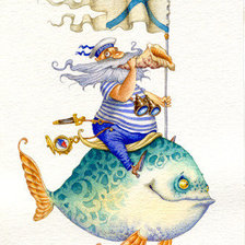 Схема вышивки «По морям,по волнам»