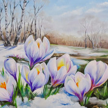 Схема вышивки «Spring in Winter.»