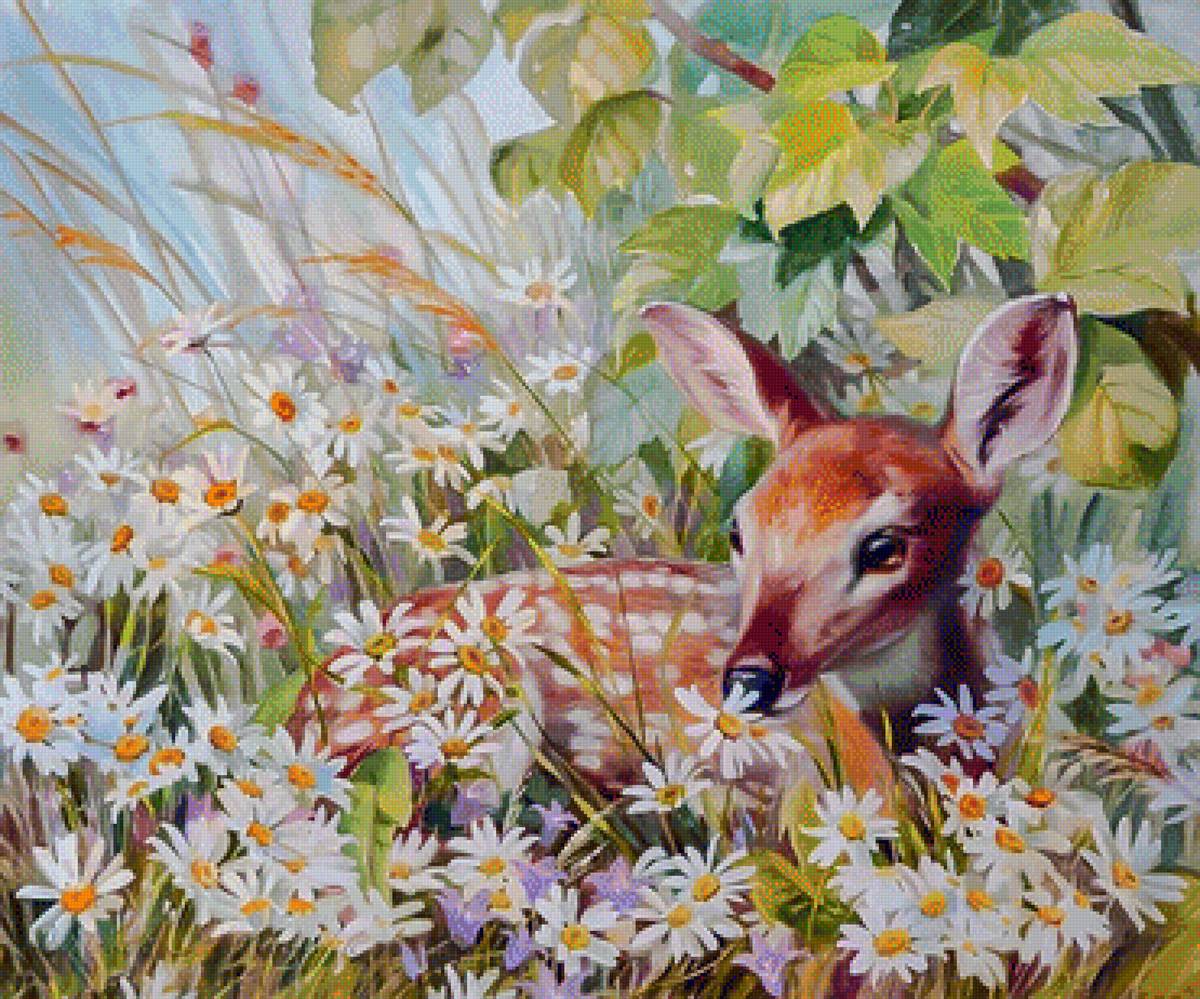 Gift Among Flowers. - animals.flowers and gardens. - предпросмотр