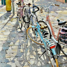 Схема вышивки «Велосипеды»