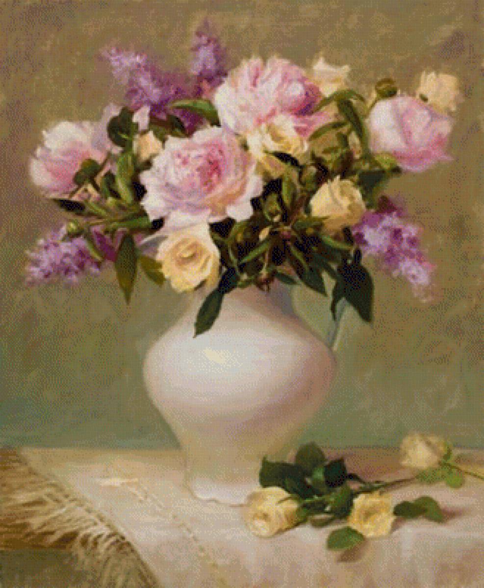 Ваза с цветами - ваза, цветы, лето - предпросмотр