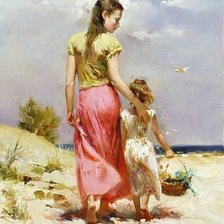 Схема вышивки «Прогулка по берегу»