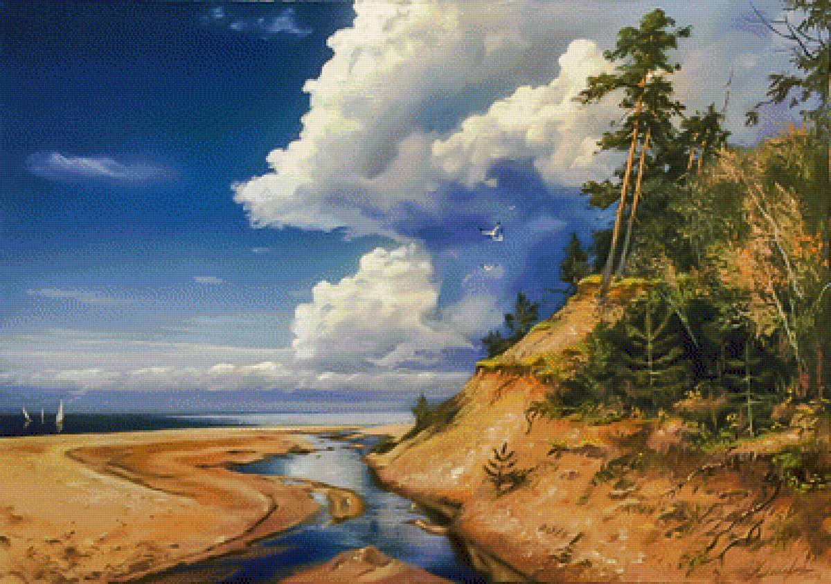 Before the Rain. - viktor yushkevich painter.seascapes.birds. - предпросмотр