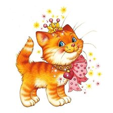 Схема вышивки «котёнок»