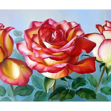 Схема вышивки «Акварельные розы.»