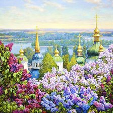 Схема вышивки «Золотые купола»