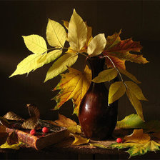 Схема вышивки «Букет из листьев»