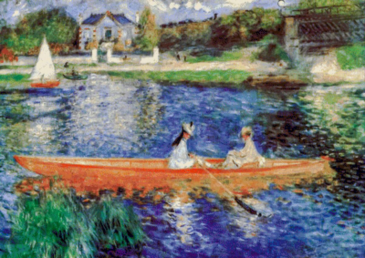 The Seine in Asnières. - pierre auguste renoir paintings.scenarys.ladies. - предпросмотр