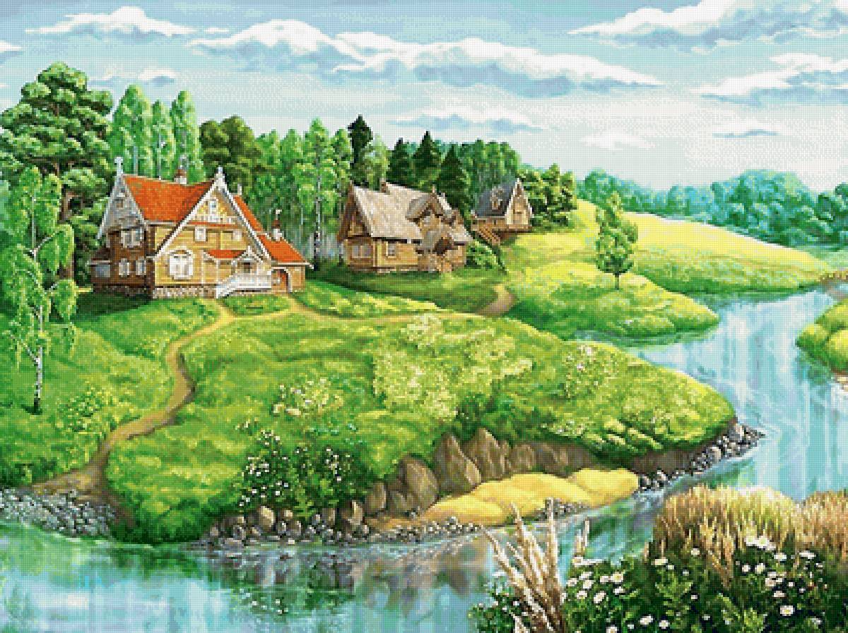 Деревня летом - предпросмотр