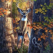 Схема вышивки «В лесу»