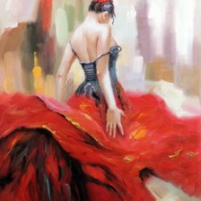 Схема вышивки «Танец огонь»