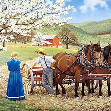 Схема вышивки «встреча»