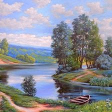 Схема вышивки «река»