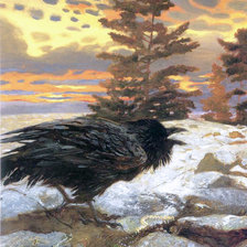 Схема вышивки «Ворона-воровка»