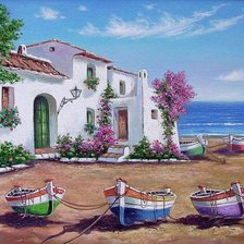 Схема вышивки «Морской пейзаж»