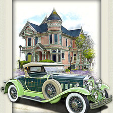 Схема вышивки «машина»