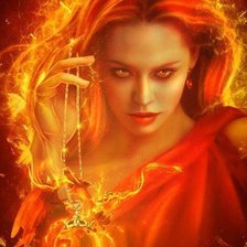 Схема вышивки «огнена чародейка»