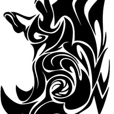 Схема вышивки «Носорог»