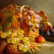 Схема вышивки «Натюрморт с виноградом»