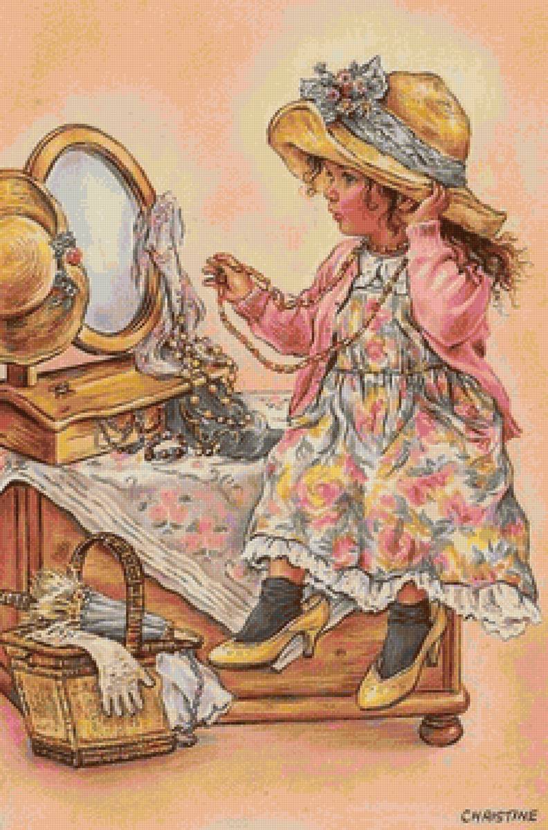 Niña jugando a ser mayor - предпросмотр