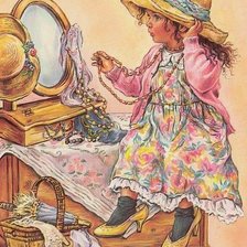 Схема вышивки «Niña jugando a ser mayor»