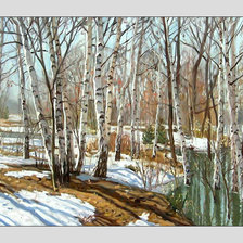 Схема вышивки «Весенний пейзаж.»