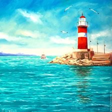 Схема вышивки «Маяк»