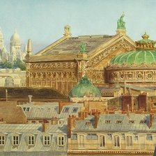 Схема вышивки «Над крышами Парижа»