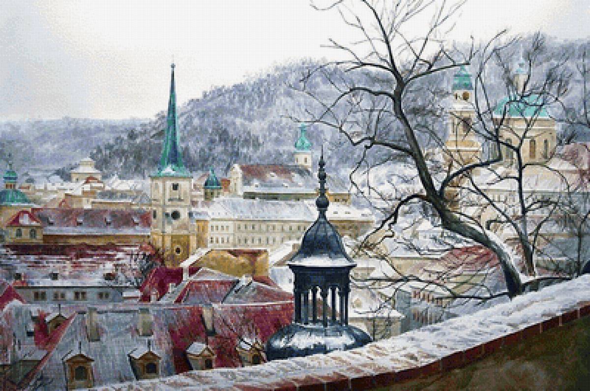 Крыши зимней Праги - предпросмотр