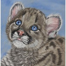 Схема вышивки «котёнок»