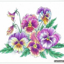 Схема вышивки «цветы»