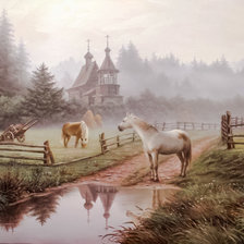 Схема вышивки «Morning Silence.»