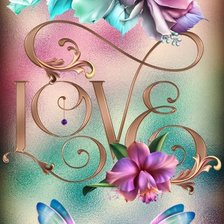 Схема вышивки «Love»