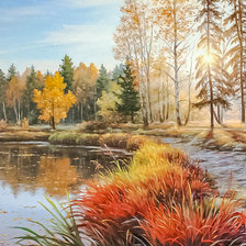 Схема вышивки «In October.»