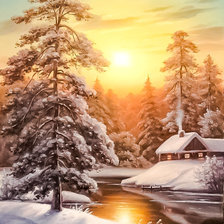 Схема вышивки «Winter's Night.»