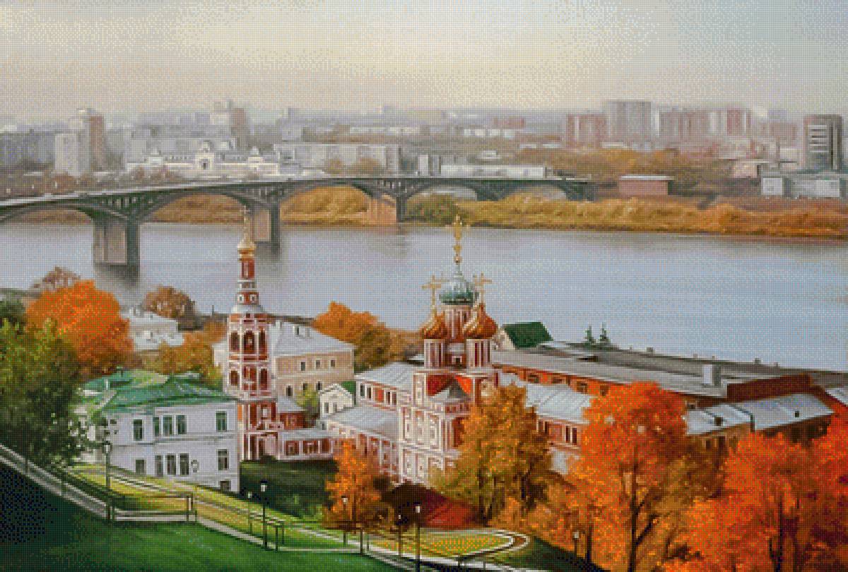 Autumn in the Bass. - aleksey sychev painter.scenarys.cityscapes. - предпросмотр