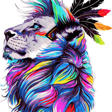 Схема вышивки «Лев»