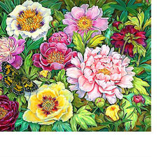 Схема вышивки «Пионы»