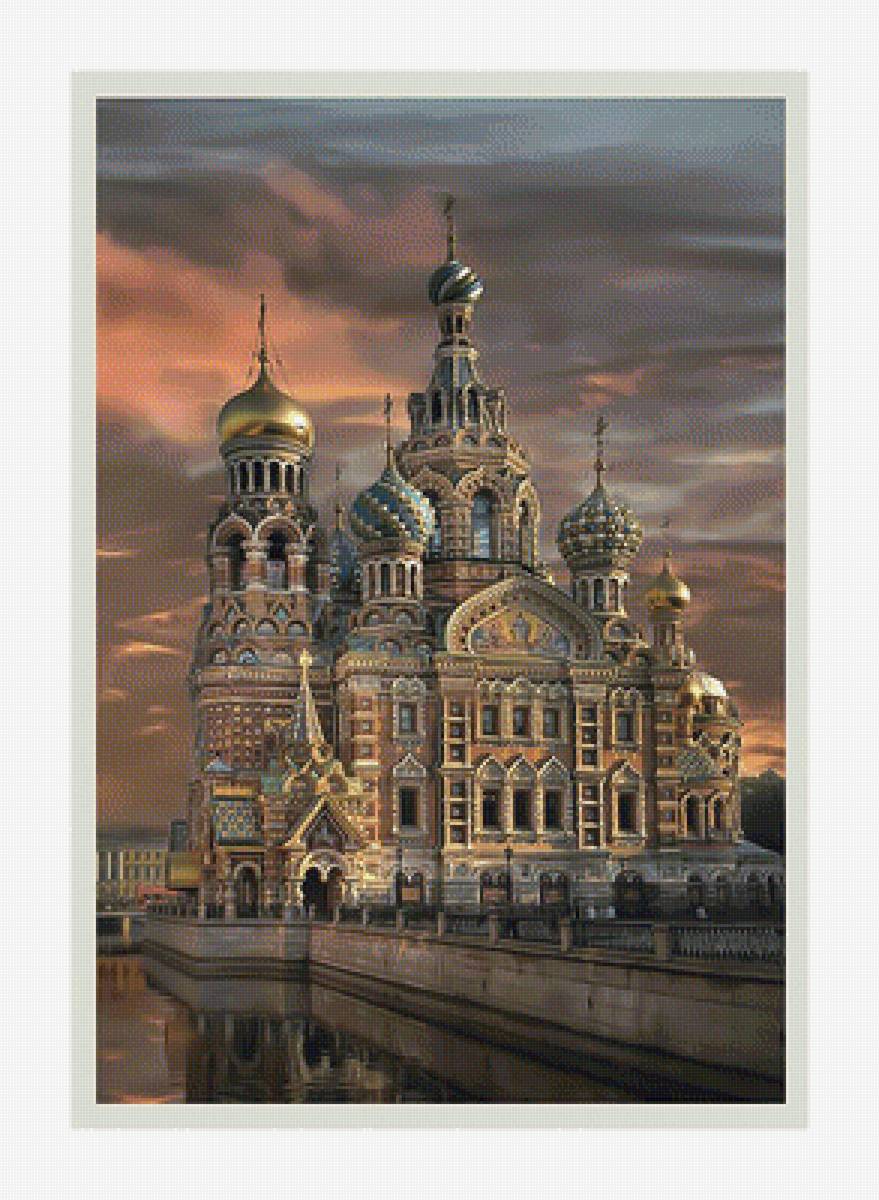 Храм. Пейзаж. - река, храм, пейзаж - предпросмотр