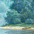 Предпросмотр схемы вышивки «Пейзаж у реки.» (№2030709)