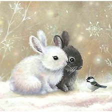 Схема вышивки «зайки»