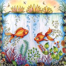 Схема вышивки «рыбки»