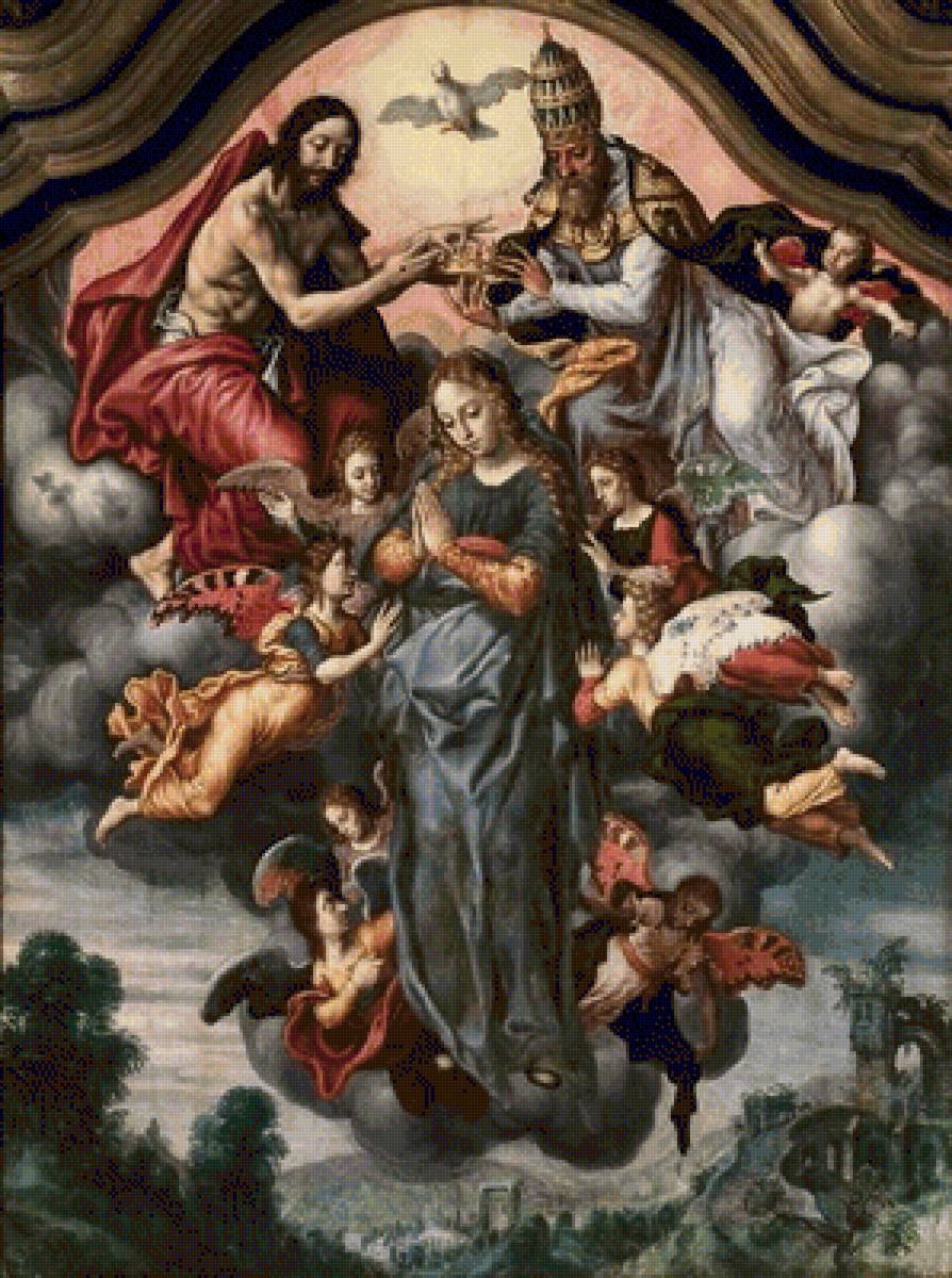 КОРОНАЦИЯ ДЕВСТВЕННИЦЫ. Peter Aertsen - религия, картины - предпросмотр