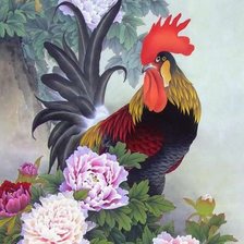Схема вышивки «петушок»