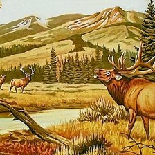 Схема вышивки «олени»