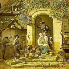 Схема вышивки «во дворе»